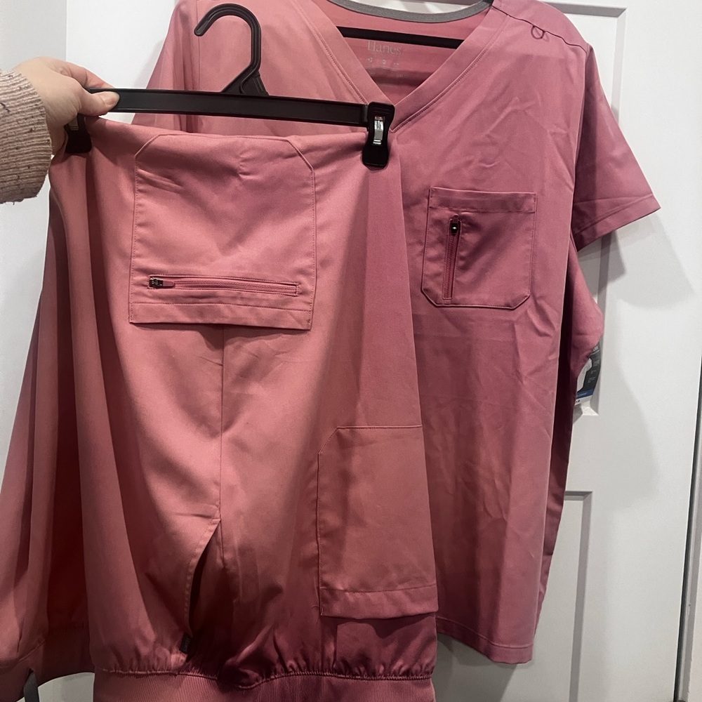 Pink Scrub Set with Pockets